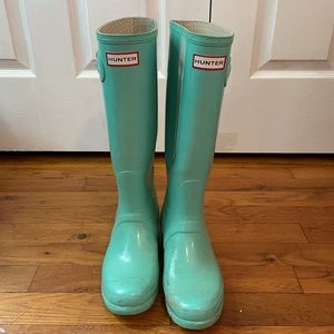 Hunters Original Wellington Boots - Tall, Teal
